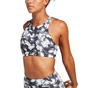 adidas Women's Running Medium Support Sports Bra, Black/White, M
