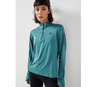 adidas Women's Own the Run Half-Zip Jacket, Preloved Teal, M