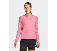 adidas Womens Running Own The Run Long Sleeve Top - Pink, Pink Fusion, Size Xl, Women Pink Fusion
