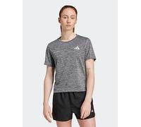 adidas Womens Running Own The Run Melange T-Shirt, Black/White, Size L, Women Black/White