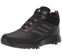 adidas Women's S2G Recycled Polyester Mid Cut Golf Shoes, Core Black/Dark Silver/Wild Pink, 8