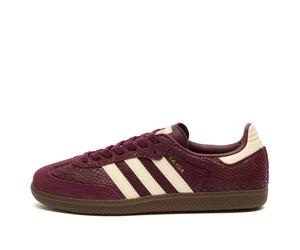 Adidas Women's Samba OG Sneakers Maroon/Cream White/Gold Metallic