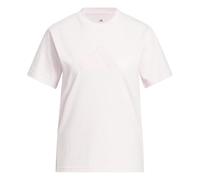 adidas Women's Satin-Filled Logo Graphic Shirt, Distilled Pink, XXS