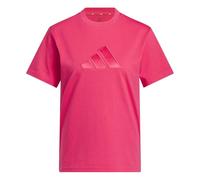 adidas Women's Satin-Filled Logo Graphic Shirt, Power Pink, XS