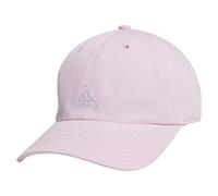 adidas Women's Saturday Hat, relaxed fit athletic adjustable cotton baseball cap, Orchid Fusion Purple/White, One Size