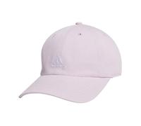 adidas Women's Saturday Hat, relaxed fit athletic adjustable cotton baseball cap, Orchid Fusion Purple/White, One Size