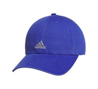 adidas Women's Saturday Hat, relaxed fit athletic adjustable cotton baseball cap, Semi Lucid Blue/Grey Two, One Size
