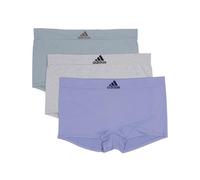 adidas Women's Seamless Boy Shorts Underwear 3-Pack, Silver Violet/Heather Grey/Silver Green, XL