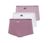 adidas Women's Seamless Boyshort Underwear Multipack, Wonder Orchid Fishnet/White/Wonder Mauve, L