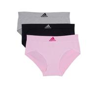 adidas Women's Seamless Brief Panties 3-Pack, Pinkhtr/Blk/Mhg, XL