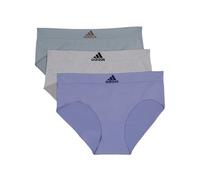 Adidas Women's Seamless Brief Panties 3-Pack, Silver Violet/Heather Grey/Silver Green, XL