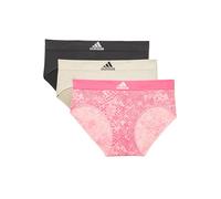 adidas Women's Seamless Brief Underwear 3-Pack, Pink Snake Jacquard/Grey/Black, M