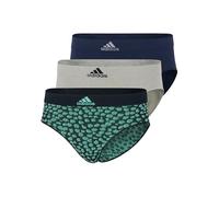 adidas womens Seamless Brief Underwear Multipack, Blue Jacquard/Mahogany/Night Indigo, L