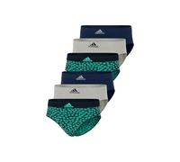 adidas Women's Seamless Highwaist Brief Underwear Multipack, Blue Spotted/Heather Grey/Night Indigo, S