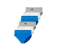 adidas Women's Seamless Highwaist Brief Underwear Multipack, Pulse Blue Logo/Heather Grey/White, XL