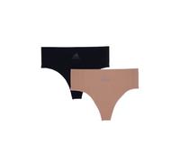 adidas Women's Seamless Micro Stretch Thong, Toastalmond/Blk, L