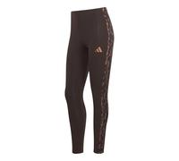 adidas Women's Seasonal Essentials Animal Print 3- Stripes Leggings Tights, Aurora Coffee/MULTICOLOR/preloved brown, S
