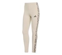 adidas Women's Seasonal Essentials Animal Print 3- Stripes Leggings Tights, Crystal Linen/MULTICOLOR/Crystal Linen, XS