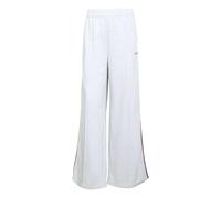 adidas Women's Seasonal Essentials Colorpop Pants with Embroidered Graphic, Light Grey Heather/Active Maroon, XXL