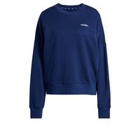 adidas Women's Seasonal Essentials Colorpop Sweatshirt with Embroidered Graphic, dark blue/white, S