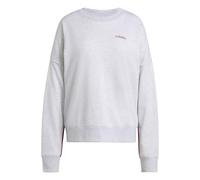 adidas Sportswear Women's Seasonal Essentials Colourpop Sweatshirt With Embroidered Graphic, Lgreyh/Actmar, Size M, Women Lgreyh/Actmar
