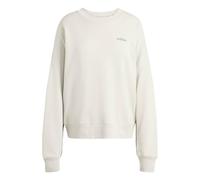 adidas Women's Seasonal Essentials Colorpop Sweatshirt with Embroidered Graphic, wonder alumina/collegiate green, M