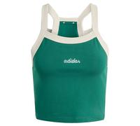 adidas Women's Seasonal Essentials Colorpop Tank with Embroidered Graphic, Collegiate Green/White, S