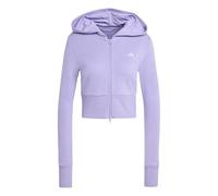 Adidas Seasonal Essentials French Terry Full Zip Sweatshirt Purple XS Woman