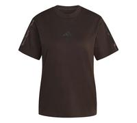 adidas Women's Seasonal Essentials Leopard Print T-Shirt with 3-Stripes, Aurora Coffee/Multicolor, S