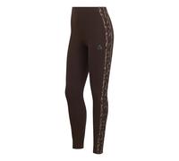 adidas Women's Seasonal Essentials Leopard Print Tights with 3-Stripes, Aurora Coffee/MULTICOLOR, M