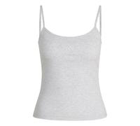 adidas Women's Seasonal Essentials Rib Top, Light Grey Heather, XXS