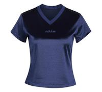 adidas Women's Seasonal Essentials Satin Shirt, Dark Blue, XS
