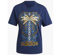 adidas Womens Shirt Farm Rio L Navy Blue Graphic T-Shirt IV9758