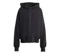adidas Women's Soft Lux Full-Zip Hoodie Sweatshirt, black, L