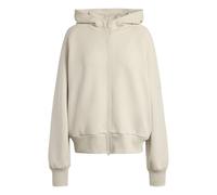 adidas Women's Soft Lux Full-Zip Hoodie Sweatshirt, Crystal Linen, L
