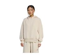 adidas Women's Soft Lux Full-Zip Hoodie Sweatshirt, Crystal Linen, XXL