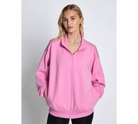 adidas Women's Soft Lux Loose Full-Zip - St Tropic Bloom - Pink - Size: Medium