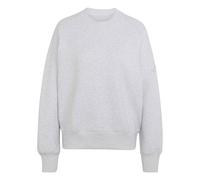 adidas Women's Soft Lux Loose Sweatshirt, light grey heather, XL