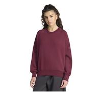 adidas Women's Soft Lux Loose Sweatshirt - Maroon - Red - Size: Small