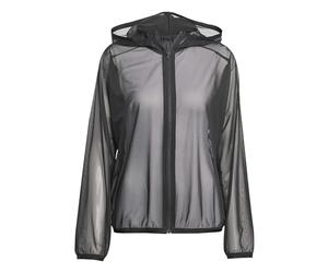 adidas Women's SOFT LUX MESH FULL-ZIP HOODIE, black, S