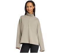 adidas Women's Soft Lux Quarter-Zip - Silver Pebble - Brown - Size: Large