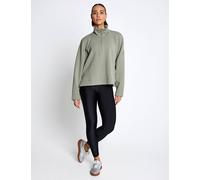 adidas Women's Soft Lux Quarter-Zip - Silver Pebble - Brown - Size: Small