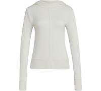 adidas Women's Soft Lux Sheer Hooded Long-Sleeve Shirt, Off White, XS