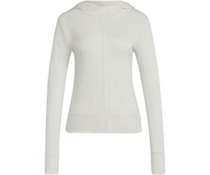 adidas Women's Soft Lux Sheer Hooded Long-Sleeve Shirt, Off White, XS