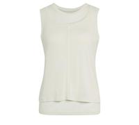 adidas Women's Soft Lux Sheer Tank Shirt, Off White, XXS