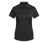 adidas Women's Solid Performance Short Sleeve Polo Shirt, Black, L