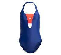 adidas Women's Sportswear Colorblock Swimsuit, Dark Blue/Bright Red, 46