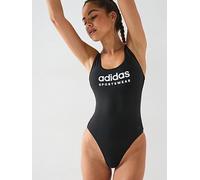 adidas Womens Sportswear Swimsuit, Black/White, Size 26, Women Black/White