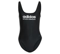 adidas Women's Sportswear U-Back Swimsuit, Black/White, 30