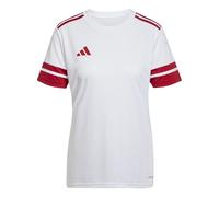 adidas Women's Squadra25 Jersey Short Sleeve Shirt, White/Team Power red 2, XXL